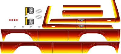 Traxxas Decal sheet, Bronco, sunset (fits #8010 body)