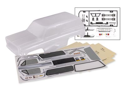 Traxxas Body, Chevrolet Blazer (1979) (clear, requires painting)/ decals/ window masks (requires #8072X inner fenders) (for clipless mounting)