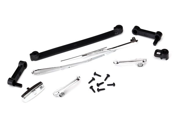 Traxxas Door handles, left, right &amp; rear tailgate/ windshield wipers, left &amp; right/ retainers (2)/ 1.6x5 BCS (self-tapping) (7) (fits #8130 series bodies)