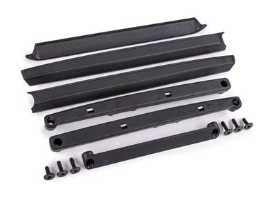 Traxxas Bed rails (left &amp; right)/ rail retainers (left &amp; right)/ tailgate cover/ tailgate cover retainer/ 3x10mm CS (4)/ 3x8mm FCS (2) (fits #8187 series bodies)