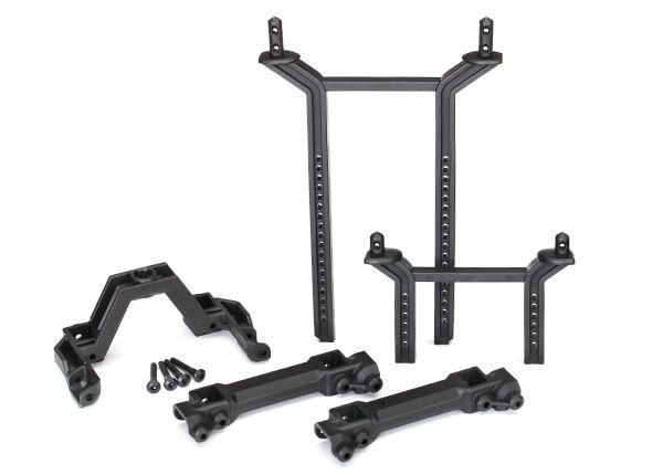 TRA8215, Traxxas Body mounts &amp; posts, front &amp; rear (complete set)-1