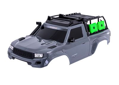 Traxxas Body, TRX-4ÔøΩ Sport, complete, gray (painted, decals applied) (includes grille, side mirrors, door handles, windshield wipers, expedition rack, &amp; clipless mounting) (requires #8080X inner fen