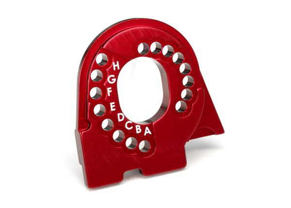 Traxxas Motor mount plate, 6061-T6 aluminum (red-anodized)