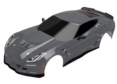 Traxxas Body, Chevrolet Corvette Z06, graphite (painted, decals applied)