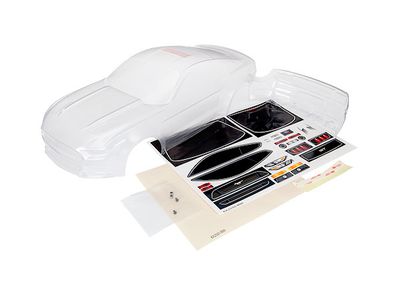 TRA8312, Traxxas Body, Ford Mustang (clear, requires painting)/ window masks/ decal sheet
