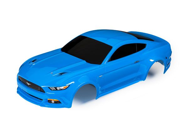 Traxxas Body, Ford Mustang, grabber blue (painted, decals applied)