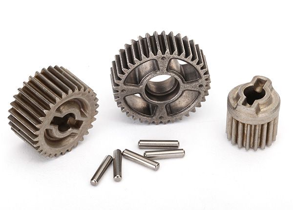 Traxxas Gear set, transmission, metal (includes 18T, 30T input gears, 36T output gear, 2x9.8 pins (5))