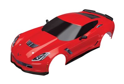 Traxxas Body, Chevrolet Corvette Z06, red (painted, decals applied)