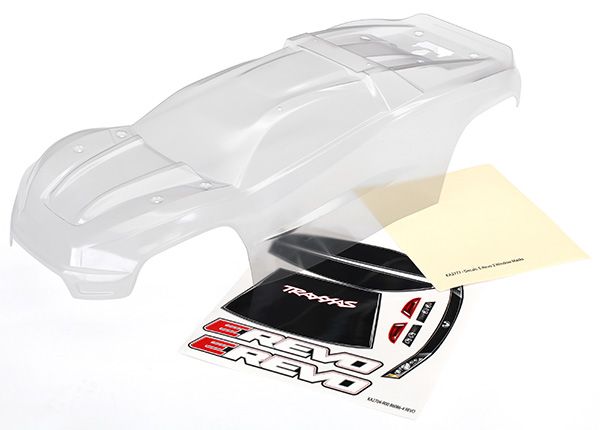 TRA8611, Traxxas E-Revo VXL 2.0 Monster Truck Body (Clear)