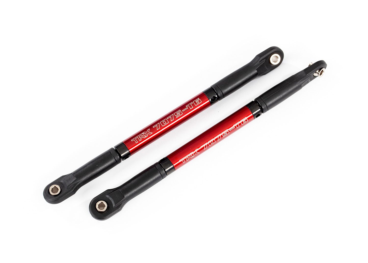 Traxxas Push rods, aluminum (red-anodized), heavy duty (2) (assembled with rod ends and threaded inserts)