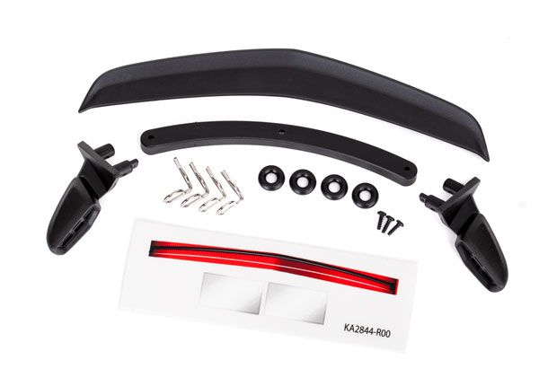 TRA8392, Traxxas 4-Tec Side Mirrors &amp; Spoiler Set (Cadillac CTS-V)