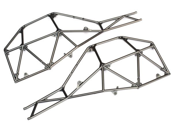 Traxxas Tube chassis, side section (left &amp; right) (satin black chrome-plated)