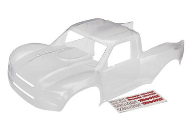 Traxxas Body, Desert Racer (clear, trimmed, requires painting)/ decal sheet