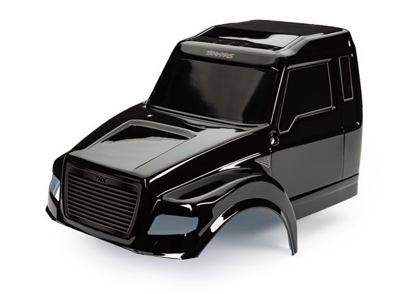 Traxxas Body, TRX-6ÔøΩ Ultimate RC Hauler, black (painted, decals applied)