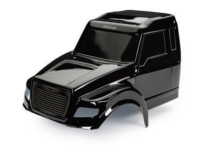 Traxxas Body, TRX-6ÔøΩ Ultimate RC Hauler, black (painted, decals applied)
