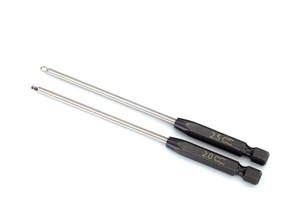 Traxxas Speed Bit Set, hex driver, 2-piece ball-end (2.0mm, 2.5mm), 1/4&quot; drive