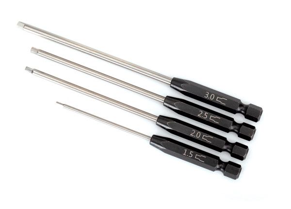 Traxxas Speed Bit Set, hex driver, 4-piece straight (1.5mm, 2.0mm, 2.5mm, 3.0mm), 1/4&quot; drive