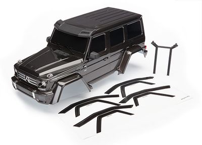 Traxxas Body, Mercedes-BenzÔøΩ G 500ÔøΩ, complete (black) (includes rear body post, grille, side mirrors, door handles, windshield wipers)