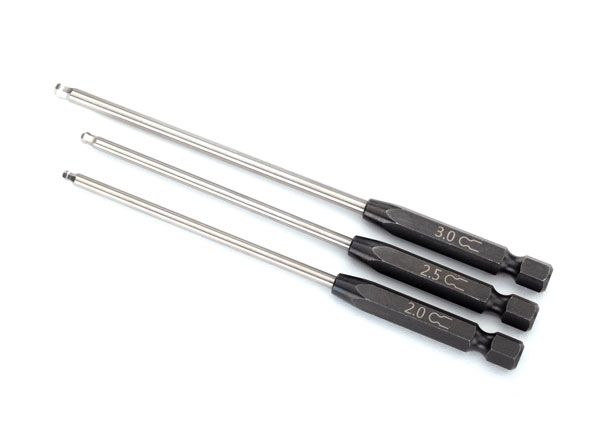Traxxas Speed Bit Set, hex driver, 3-piece ball-end (2.0mm, 2.5mm, 3.0mm) 1/4&quot; drive
