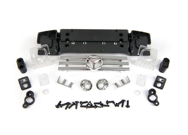 Traxxas Grille, Mercedes-BenzÔøΩ G 500ÔøΩ 4x4_/grille mount &amp; insert/lens, headlight (2 ea)/reflector (2)/bumperette &amp; mounts, front (2 ea)/turn signal housing &amp; lens (2 ea)/ hardware (fits #8811/8825