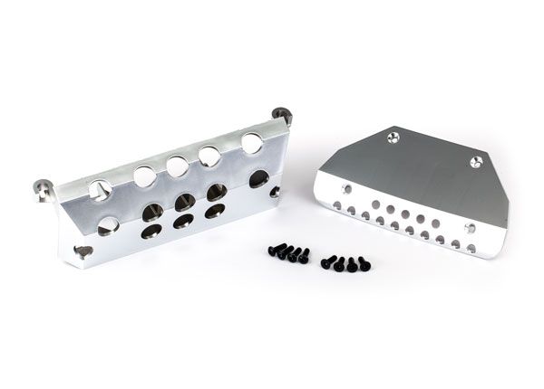 Traxxas Skid plates, Mercedes-BenzÔøΩ G 63ÔøΩ, front &amp; rear (satin-plated finish)/ 3x10 CCS (4)/ 3x10 BCS (4)