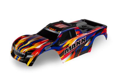 Traxxas Body, Maxx, yellow (painted, decals applied) (fits Maxx with extended chassis (352mm wheelbase))