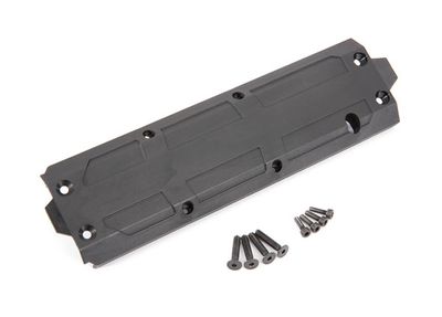 TRA8945R, Traxxas Skidplate, center/ 4x20 CCS (4)/ 3x10 CS (4) (fits Maxx with extended chassis (352mm wheelbase))