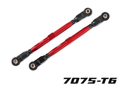 TRA8997R, Traxxas Toe links, front (TUBES red-anodized, 7075-T6 aluminum, stronger than titanium) (2) (for use with #8995 WideMaxx suspension kit)