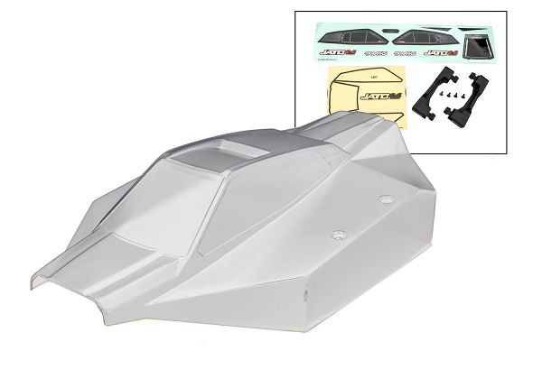 TRA9018, Traxxas Body, Jato 4X4 Brushless (also fits Jato 4X4 VXL) (clear, requires painting)/window masks, decal sheet