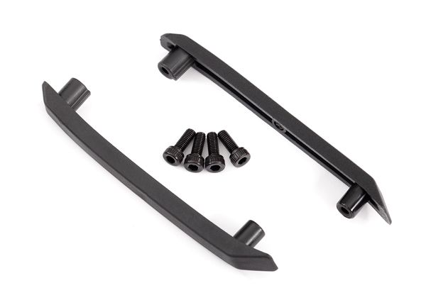 Traxxas Skid plate, roof (body) (black) (left &amp; right)/ 3x8mm CS (4)