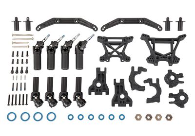 TRA9080X, Traxxas Hoss/Rustler/Slash 4x4 Extreme Heavy Duty Suspension Upgrade Kit (Blue)