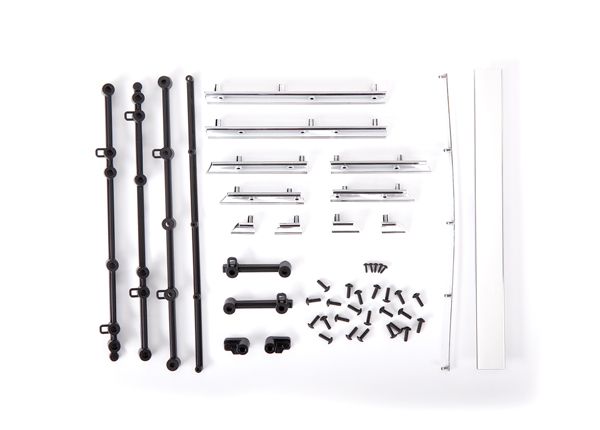 Traxxas Side trim, Chevrolet Blazer (1972), left &amp; right/ rear trim, upper &amp; lower/ retainers, left, right &amp; rear/ 2.6x8 BCS (23)/ 1.6x5 BCS (self-tapping) (5) (fits #9111 body)