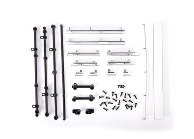 Traxxas Side trim, Chevrolet Blazer (1972), left &amp; right/ rear trim, upper &amp; lower/ retainers, left, right &amp; rear/ 2.6x8 BCS (23)/ 1.6x5 BCS (self-tapping) (5) (fits #9111 body)