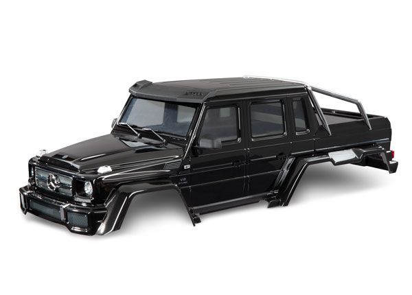 Traxxas Body, Mercedes-BenzÔøΩ G 63ÔøΩ, complete (gloss black metallic) (includes grille, side mirrors, door handles, windshield wipers, &amp; clipless mounting) (requires #8080X &amp; 8828X inner fenders)