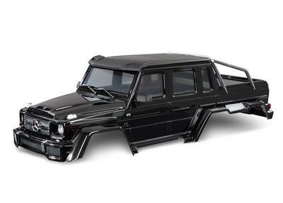 Traxxas Body, Mercedes-BenzÔøΩ G 63ÔøΩ, complete (gloss black metallic) (includes grille, side mirrors, door handles, windshield wipers, &amp; clipless mounting) (requires #8080X &amp; 8828X inner fenders)