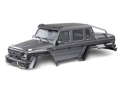 Traxxas Body, Mercedes-BenzÔøΩ G 63ÔøΩ, complete (matte graphite metallic) (includes grille, side mirrors, door handles, windshield wipers, &amp; clipless mounting) (requires #8080X &amp; 8828X inner fenders)