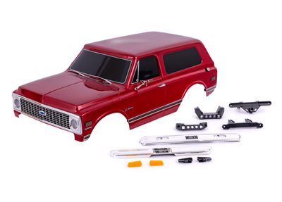 Traxxas Body, Chevrolet Blazer (1972), complete, red (painted) (includes grille, side mirrors, door handles, windshield wipers, front &amp; rear bumpers, clipless mounting) (requires #8072X inner fenders)
