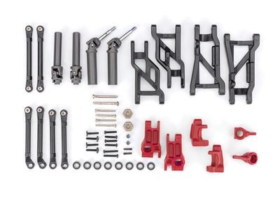 Traxxas Outer Driveline &amp; Suspension Upgrade Kit, extreme heavy duty, red (fits SlashÔøΩ 2WD)