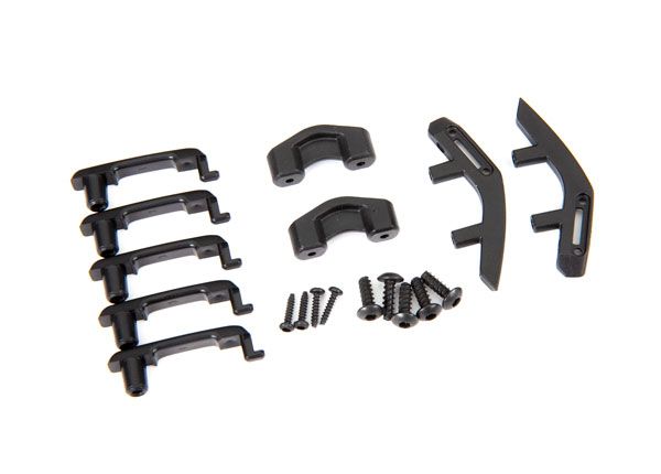 Traxxas Door handles, left &amp; right/ trail sights, left &amp; right/ trail sight retainers (2)/ 2.6x8 BCS (4)/ 1.6x7 BCS (self-tapping) (4) (fits #9211 body)