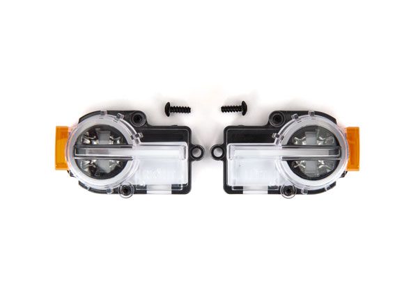 Traxxas Headlight assembly, complete (2)/ 2.6x8mm BCS (2) (fits #9211 body)