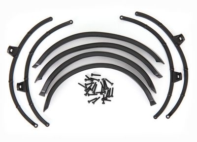 Traxxas Fender flares, front &amp; rear (2 each)/ flare mounts (4)/ 2x8 CS (24) (fits #9211 body)