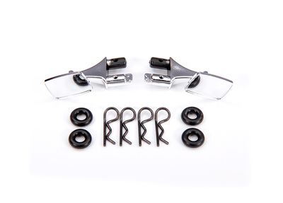 Traxxas Mirrors, side, chrome (left &amp; right)/ o-rings (4)/ body clips (4) (fits #9111 body)