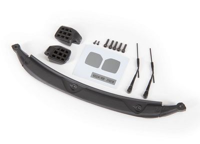 Traxxas Side mirrors, black (left &amp; right)/ windshield wipers (2)/ cowl/ 2.5x8 BCS (3)/ 2.5x10 CS (2)/ 1.6x5 BCS (2) (fits #9211 body)