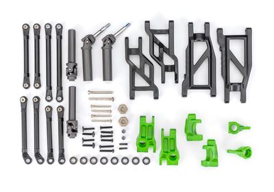 Traxxas Outer Driveline &amp; Suspension Upgrade Kit, extreme heavy duty, green (fits RustlerÔøΩ 2WD or StampedeÔøΩ 2WD)