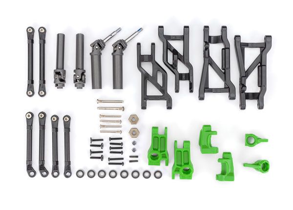 Traxxas Outer Driveline &amp; Suspension Upgrade Kit, extreme heavy duty, green (fits SlashÔøΩ 2WD)