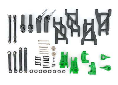 Traxxas Outer Driveline &amp; Suspension Upgrade Kit, extreme heavy duty, green (fits BanditÔøΩ or Drag SlashÔøΩ)