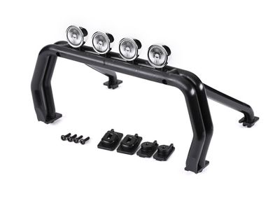 Traxxas Roll bar (black)/ mounts (front (2), rear (left &amp; right))/ 2.6x12mm BCS (self-tapping) (4) (fits #9212 or 9230 series bodies)