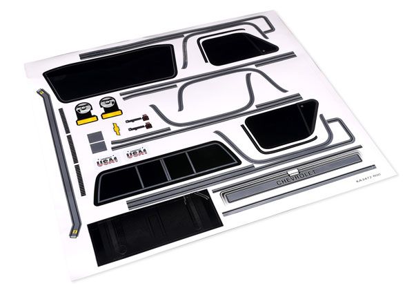 Traxxas Decal sheet, Chevrolet K10 Truck (1979)