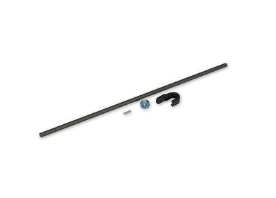 Traxxas Driveshaft, center, steel (249mm)/ pin/ support, center driveshaft/ 5x11x4 bearing