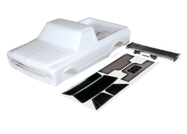 Traxxas Body, Chevrolet C10, white (painted) (includes wing &amp; decals) (requires #9415 series body accessories to complete body)